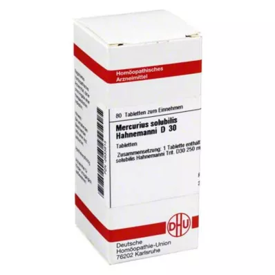 MERCURIUS SOLUBILIS Hahnemanni D 30 tablettia, 80 kpl MERCURIUS SOLUBILIS Hahnemanni D 30 tablettia, 80 kpl