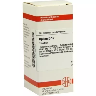 OPIUM D 12 tablettia, 80 kpl