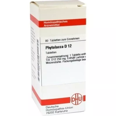 PHYTOLACCA D 12 tablettia, 80 kpl