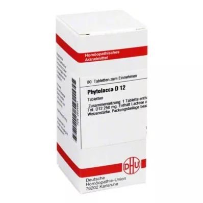 PHYTOLACCA D 12 tablettia, 80 kpl