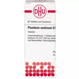 PLUMBUM ACETICUM D 12 tablettia, 80 kpl