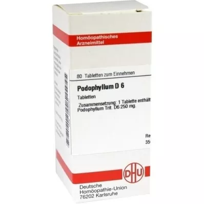 PODOPHYLLUM D 6 tablettia, 80 kpl