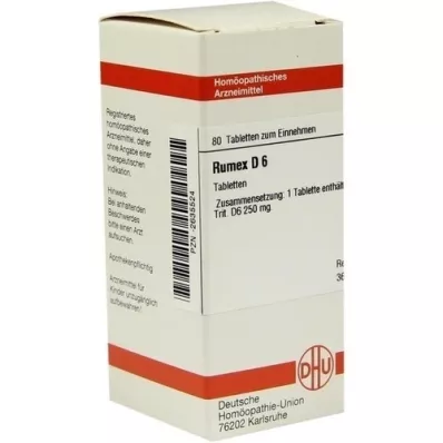 RUMEX D 6 tablettia, 80 kpl