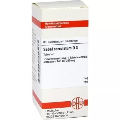 SABAL SERRULATUM D 3 tablettia, 80 kpl