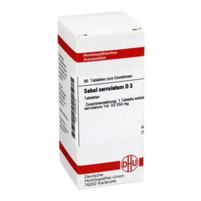 SABAL SERRULATUM D 3 tablettia, 80 kpl SABAL SERRULATUM D 3 tablettia, 80 kpl