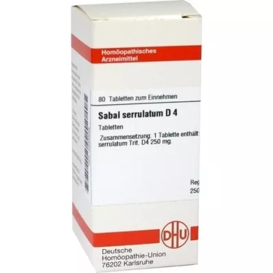 SABAL SERRULATUM D 4 tablettia, 80 kpl