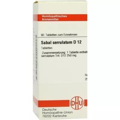 SABAL SERRULATUM D 12 tablettia, 80 kpl