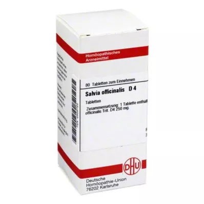 SALVIA OFFICINALIS D 4 tablettia, 80 kpl