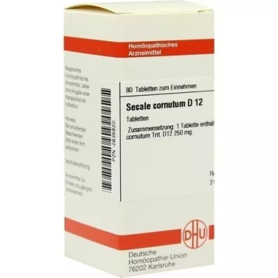 SECALE CORNUTUM D 12 tablettia, 80 kpl