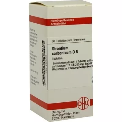 STRONTIUM CARBONICUM D 6 tablettia, 80 kpl