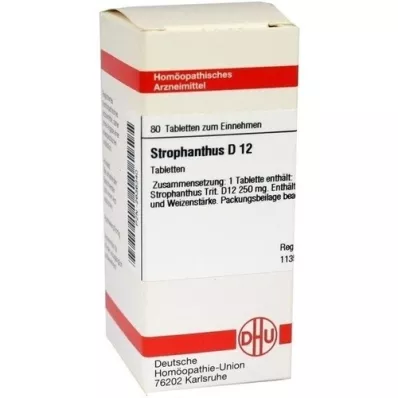 STROPHANTHUS D 12 tablettia, 80 kpl