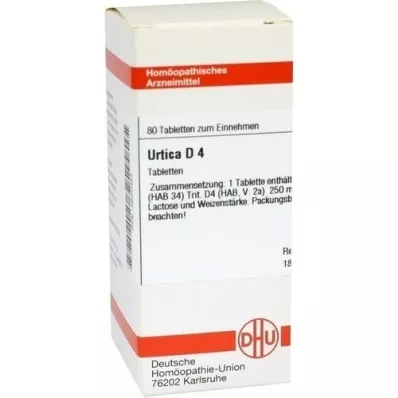 URTICA D 4 tablettia, 80 kpl