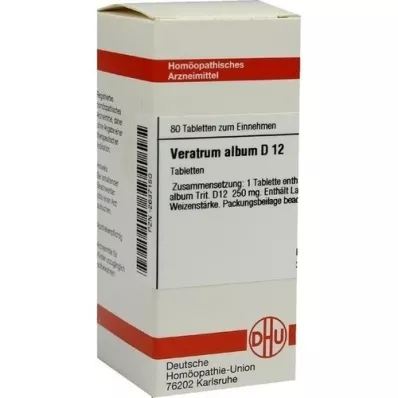 VERATRUM ALBUM D 12 tablettia, 80 kpl