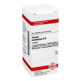 ZINCUM METALLICUM D 8 tablettia, 80 kpl