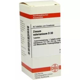 ZINCUM VALERIANICUM D 30 tablettia, 80 kpl