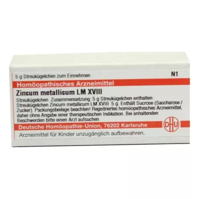 ZINCUM METALLICUM LM XVIII Pallot, 5 g