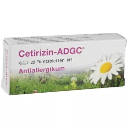 CETIRIZIN ADGC Kalvopäällysteiset tabletit, 20 kpl
