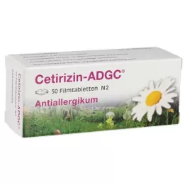 CETIRIZIN ADGC Kalvopäällysteiset tabletit, 50 kpl