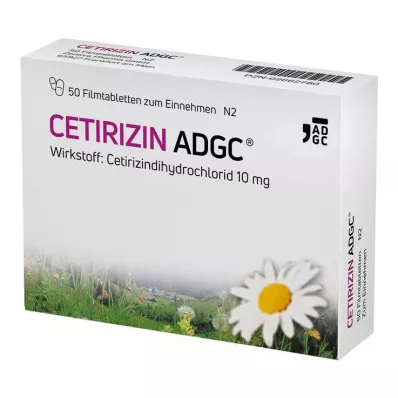 CETIRIZIN ADGC Kalvopäällysteiset tabletit, 50 kpl CETIRIZIN ADGC Kalvopäällysteiset tabletit, 50 kpl