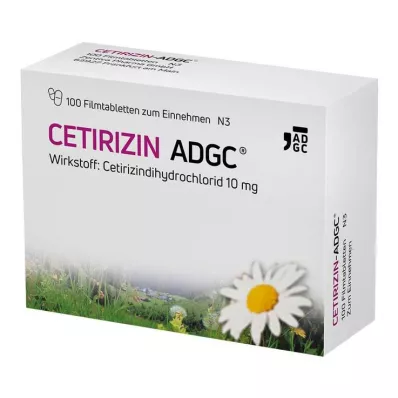 CETIRIZIN ADGC Kalvopäällysteiset tabletit, 100 kpl