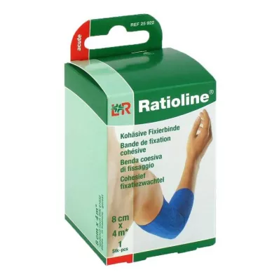 RATIOLINE akuutti kiinnitysside kohesiivinen 8 cmx4 m sininen, 1 kpl RATIOLINE akuutti kiinnitysside kohesiivinen 8 cmx4 m sininen, 1 kpl