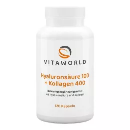 HYALURONSÄURE 100+Collagen 400 kapselia, 120 kapselia