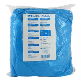 BESUCHERKITTEL neulotulla mansetilla sidottavaksi 120x144 cm sininen, 10 kpl