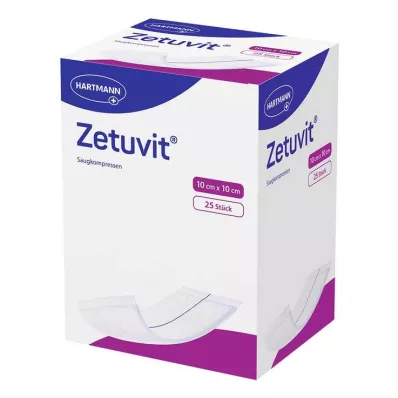 ZETUVIT Imukompressit steriilit 10x10 cm, 25 kpl