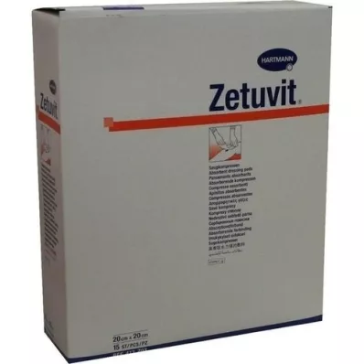 ZETUVIT Imukompressit steriilit 20x20 cm, 15 kpl