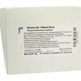 MARMOR D 6/Stibium D 6 aa Ampullit, 5X10 ml, 5X10 ml