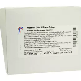 MARMOR D 6/Stibium D 6 aa Ampullit, 5X10 ml, 5X10 ml