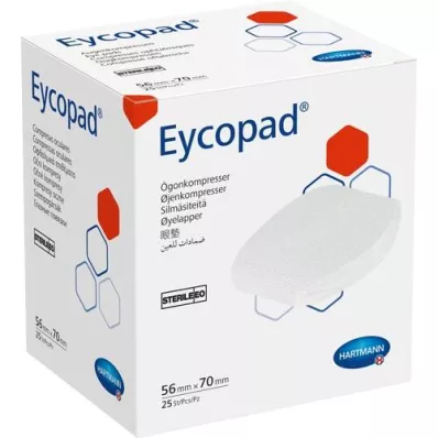 EYCOPAD Silmäkompressit 56x70 mm steriilit, 25 kpl