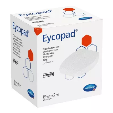 EYCOPAD Silmäkompressit 56x70 mm steriilit, 25 kpl EYCOPAD Silmäkompressit 56x70 mm steriilit, 25 kpl