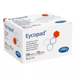 EYCOPAD Silmäkompressit 56x70 mm ei-steriilit, 5 kpl