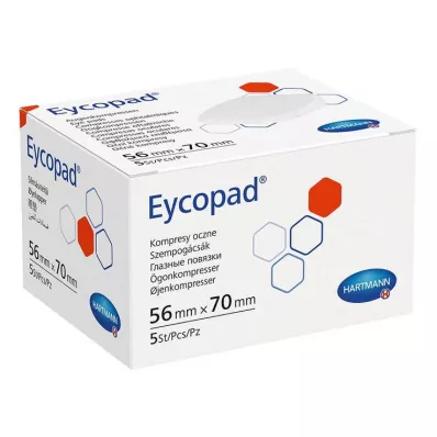 EYCOPAD Silmäkompressit 56x70 mm ei-steriilit, 5 kpl