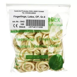 FINGERLING Lateksi OP Koko 4, 100 kpl