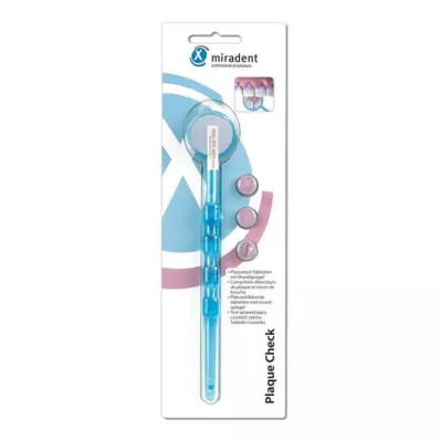 MIRADENT Plaquetest Mira2+peili sininen läpinäkyvä, 1 kpl MIRADENT Plaquetest Mira2+peili sininen läpinäkyvä, 1 kpl