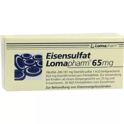 EISENSULFAT Lomapharm 65 mg päällystetty tabletti, 50 kpl