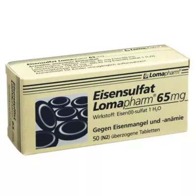 EISENSULFAT Lomapharm 65 mg päällystetty tabletti, 50 kpl
