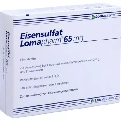 EISENSULFAT Lomapharm 65 mg päällystetty tabletti, 100 kpl