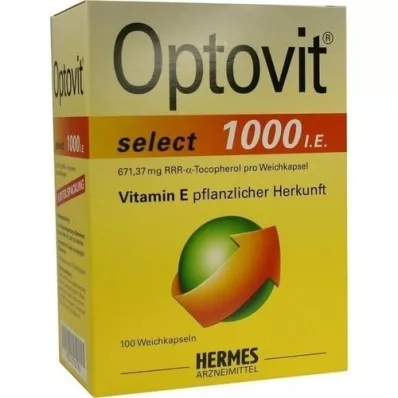 OPTOVIT valitse 1.000 I.E. kapselia, 100 kpl