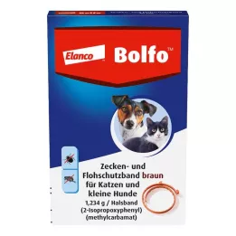 BOLFO Kirppusuojanauha ruskea pienille koirille/kissoille, 1 kpl