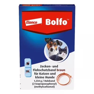 BOLFO Kirppusuojanauha ruskea pienille koirille/kissoille, 1 kpl
