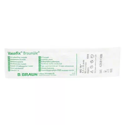 VASOFIX Ruskea putki 18 G 45 mm vihreä, 1 kpl