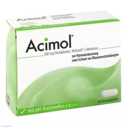 ACIMOL pH-testiliuskojen kanssa kalvopäällysteiset tabletit, 48 kpl