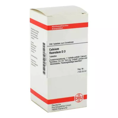 CALCIUM FLUORATUM D 3 tablettia, 200 kpl