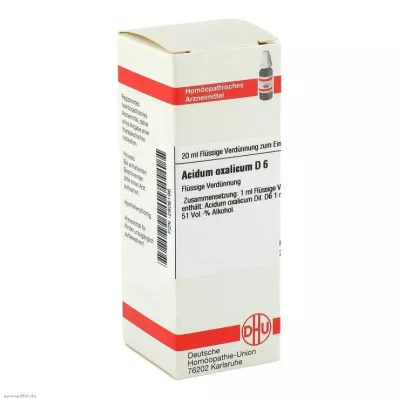 ACIDUM OXALICUM D 6 Laimennus, 20 ml ACIDUM OXALICUM D 6 Laimennus, 20 ml