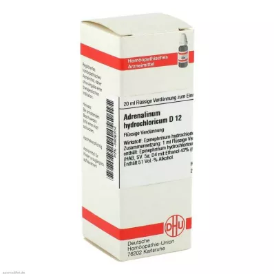 ADRENALINUM HYDROCHLORICUM D 12 Laimennus, 20 ml ADRENALINUM HYDROCHLORICUM D 12 Laimennus, 20 ml