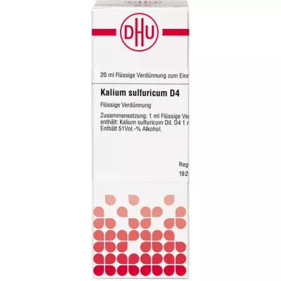 KALIUM SULFURICUM D 4 -laimennus, 20 ml