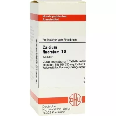 CALCIUM FLUORATUM D 8 tablettia, 80 kpl